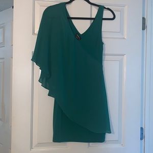 Green mini dress